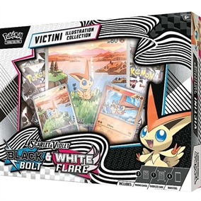 Black Bolt & White Flare - Unova Victini Illustration - Pokemon kort